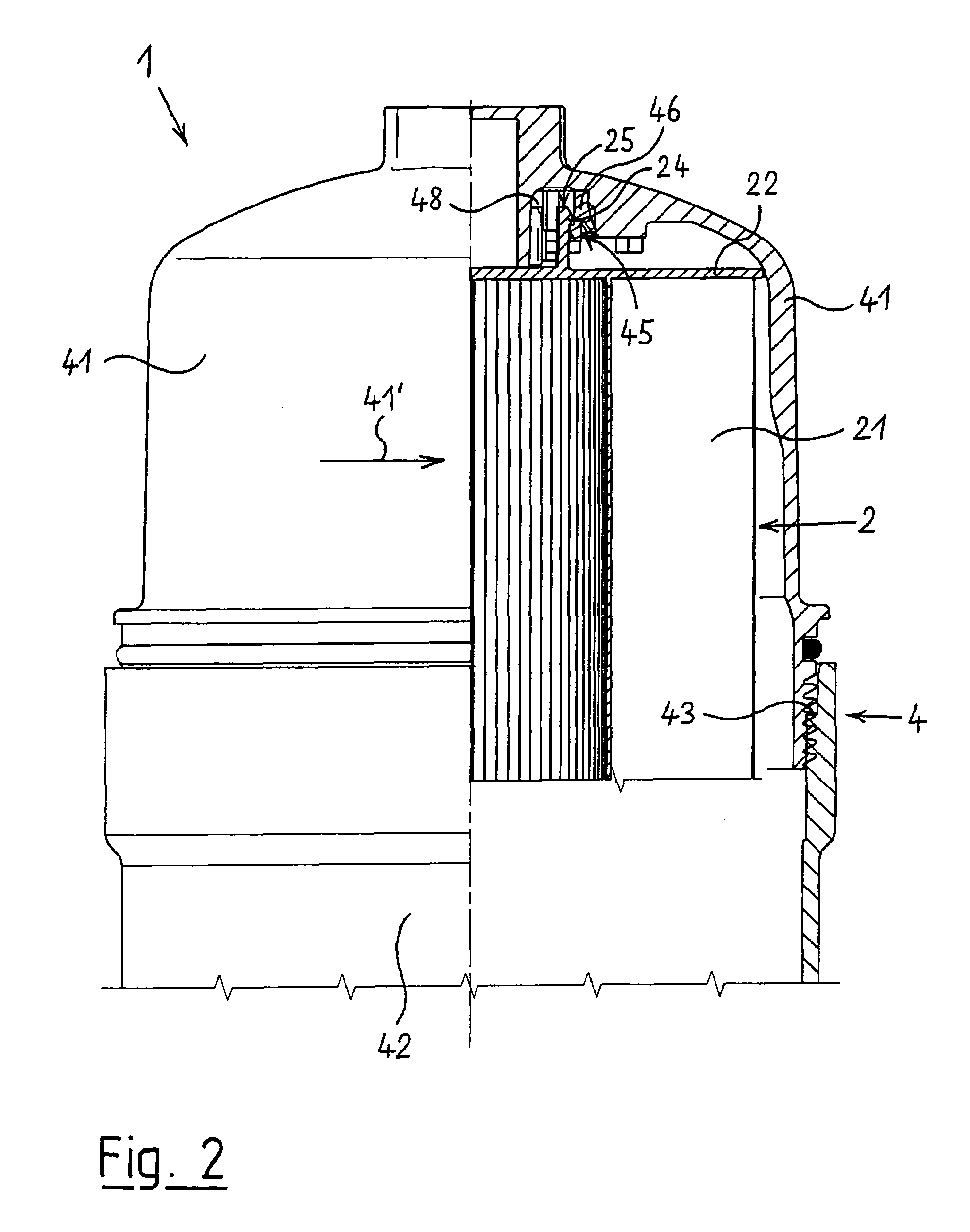 Device for separating impurities from the lubricating oil of an internal combustion engine