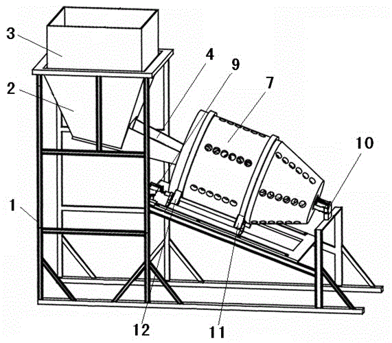 Soil sieving and crushing device