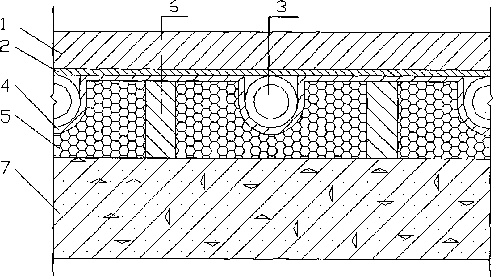 Dry-type hot water heating floor