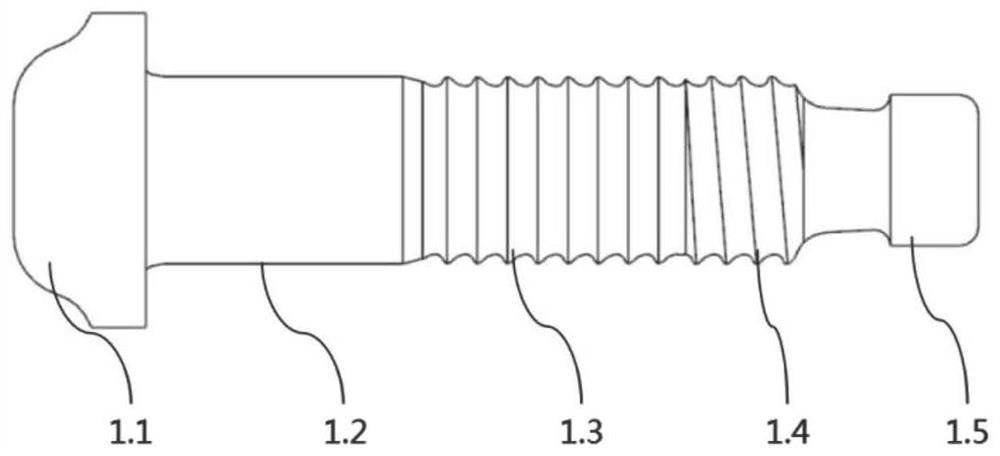 Ring groove rivet connection pair with function of adjusting initial pre-tightening force and installation method