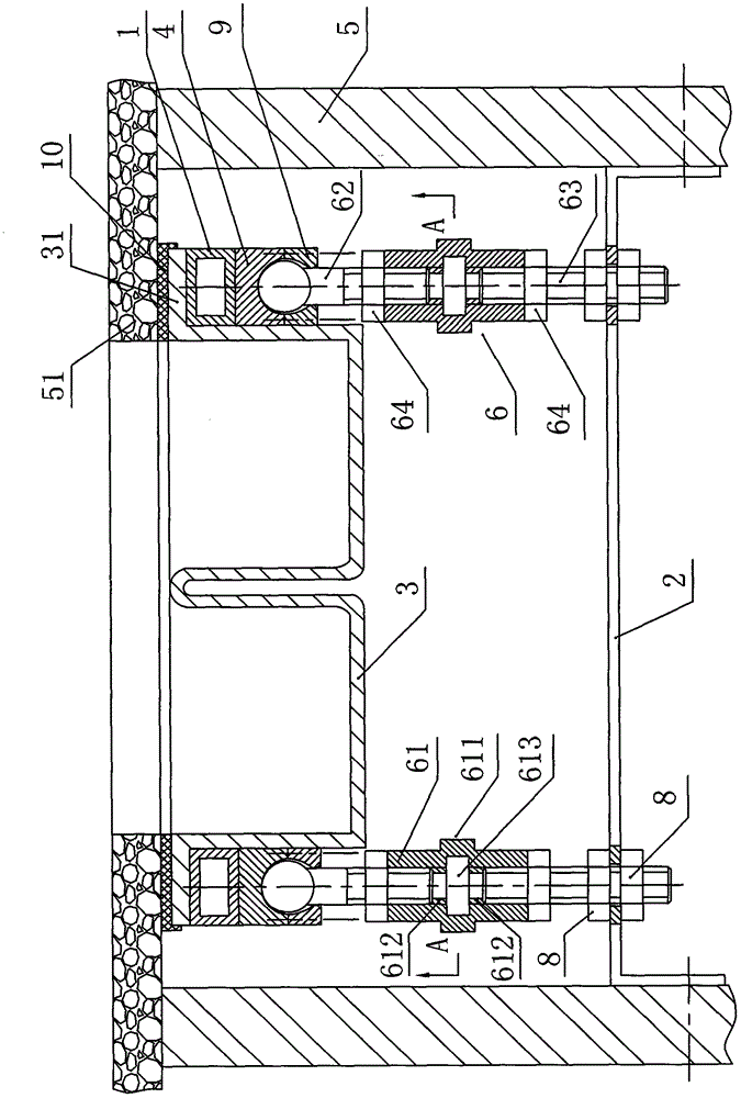 The nut-turn-screw shift-tight locking device installed in the undermount sink