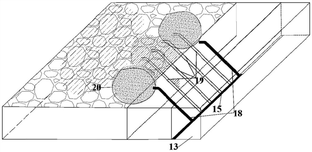 Sectional cementing grouting filling method for coal mine caving area