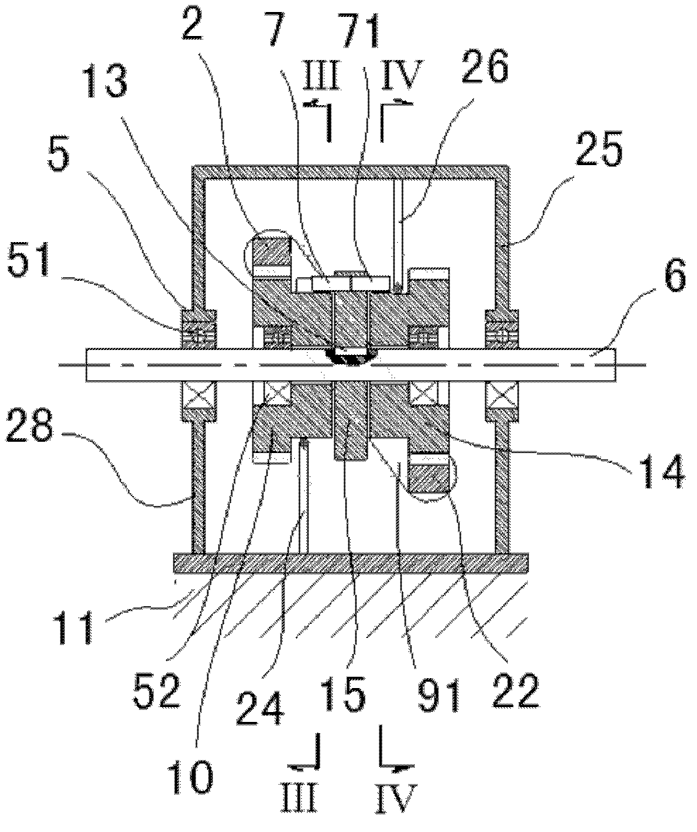 Rotary motion and reciprocating motion converting device