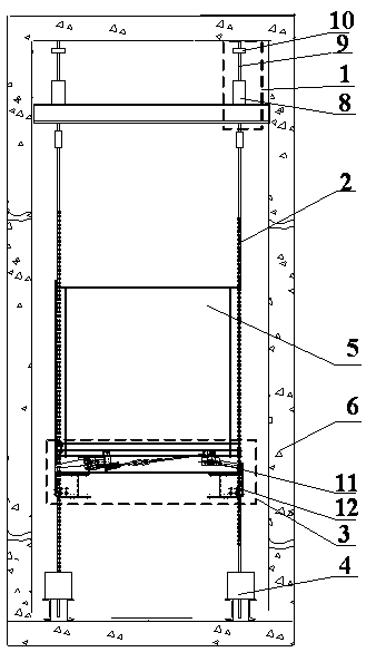 Anti-falling brake-buffer system for mining express elevator