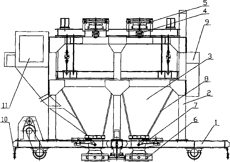 Carbon environmental protecting type burden charging carriage