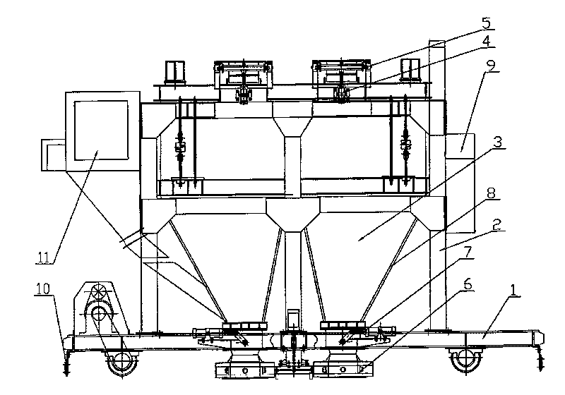 Carbon environmental protecting type burden charging carriage