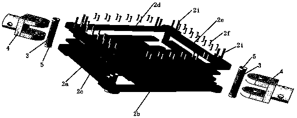 Photo frame testing device for evaluating in-plane shearing deformation of flexible fabrics and testing method thereof