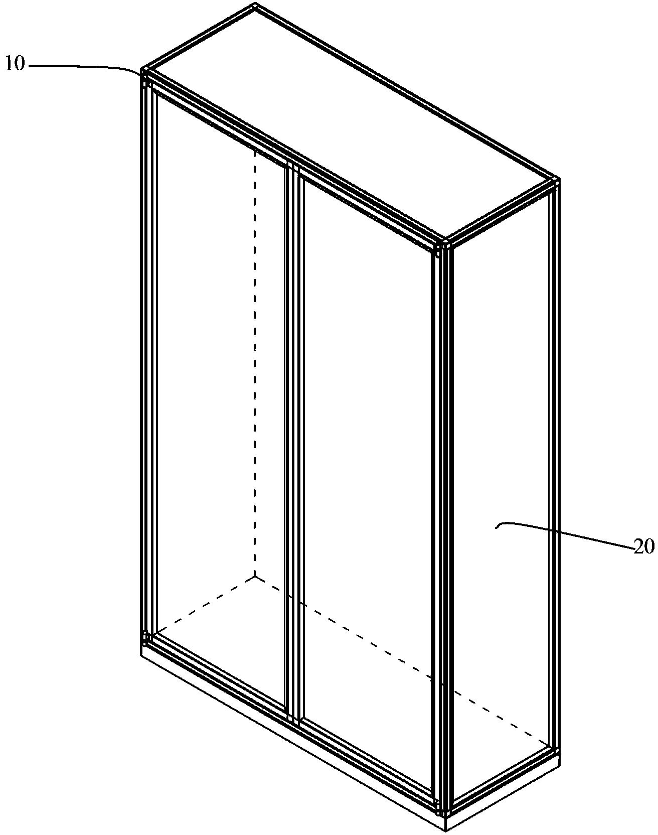 Transparent cabinet and assembly method thereof