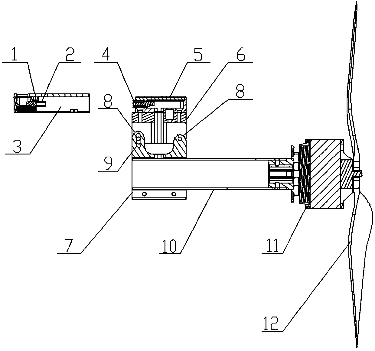 Multi-rotor unmanned aerial vehicle detachable tail thrust structure