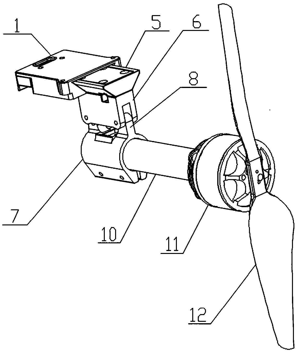 Multi-rotor unmanned aerial vehicle detachable tail thrust structure