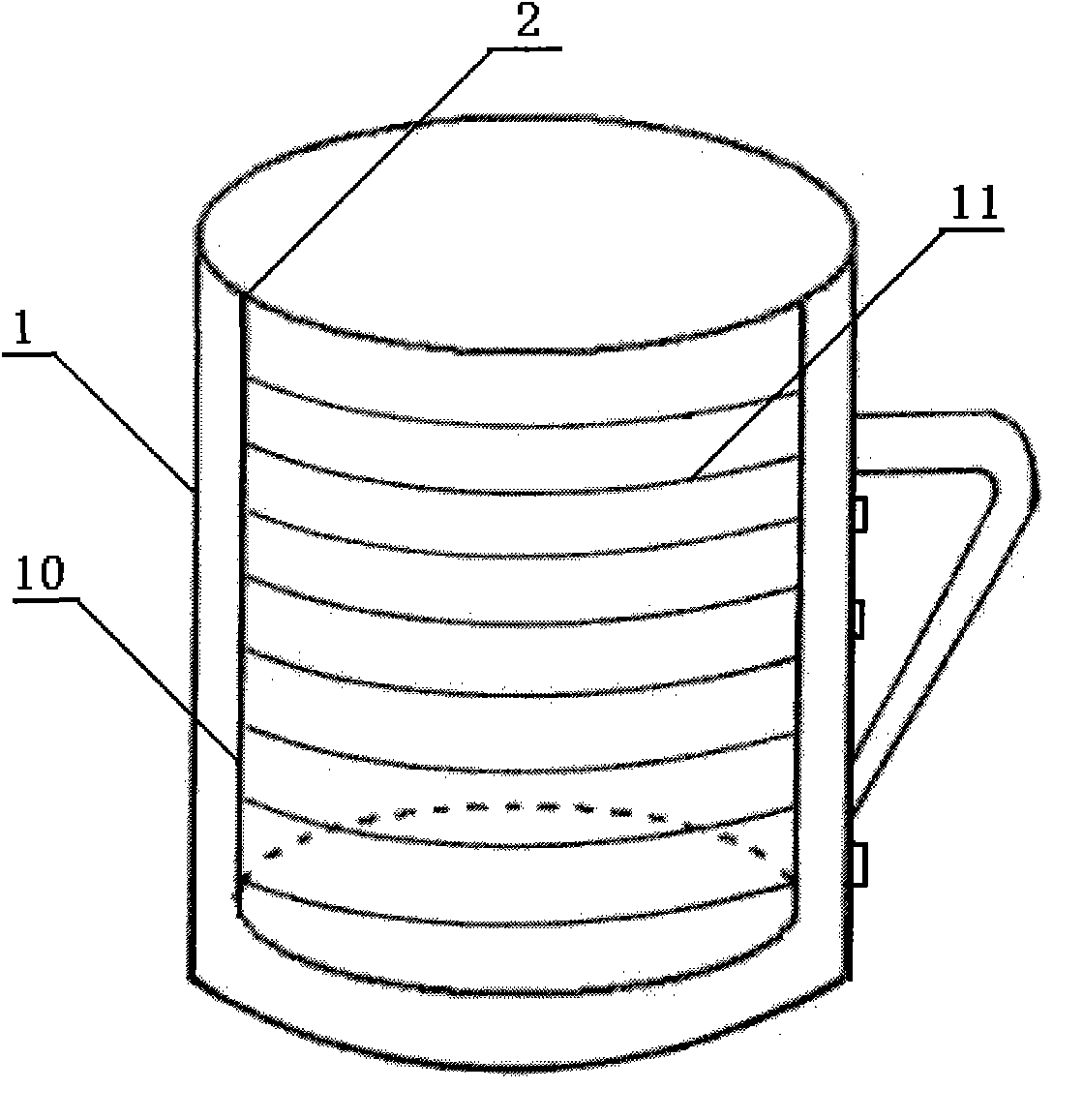 Self-heating electric heat insulated cup