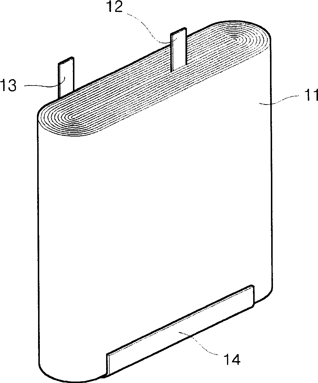 Electrode assembly with separated support tapes in secondary battery