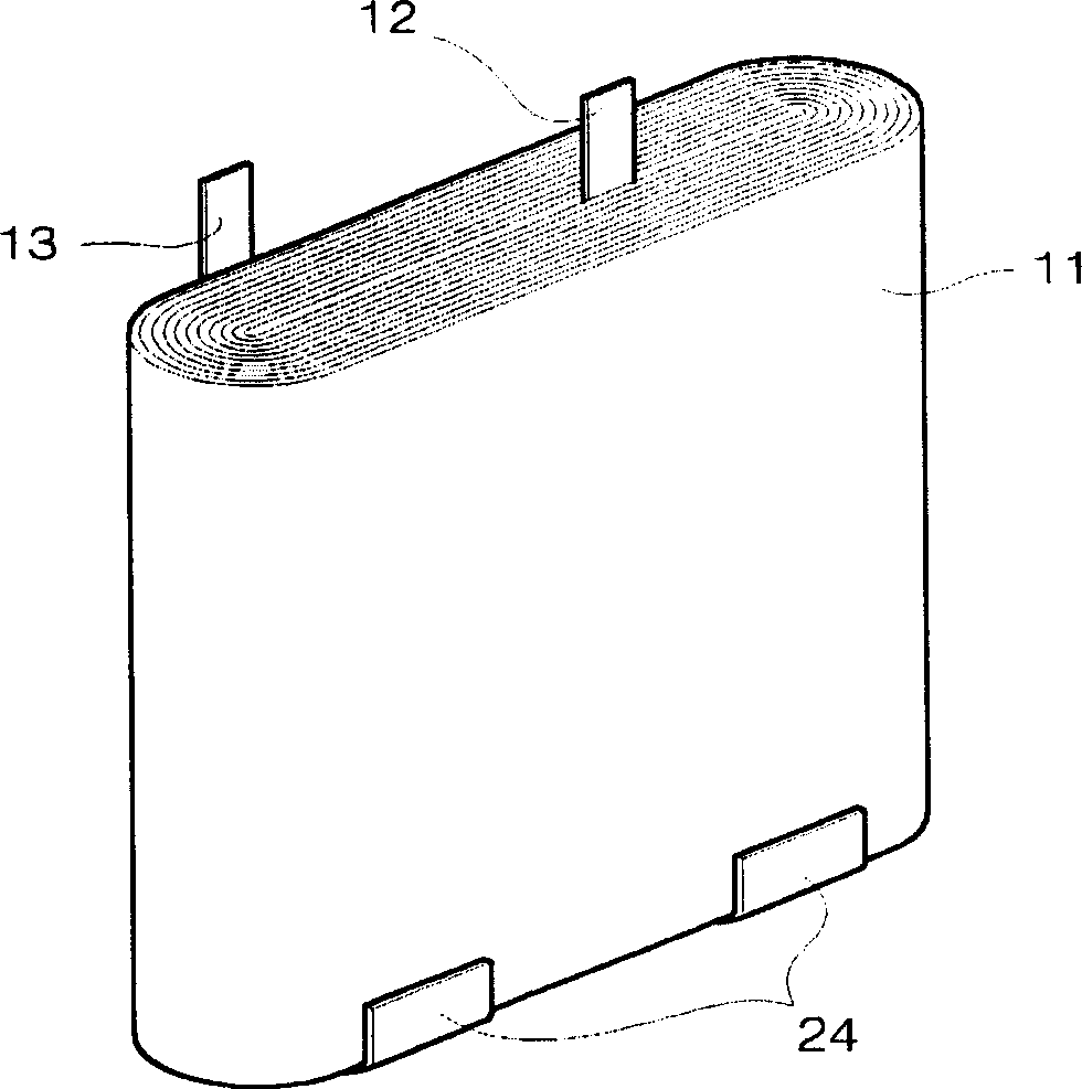 Electrode assembly with separated support tapes in secondary battery