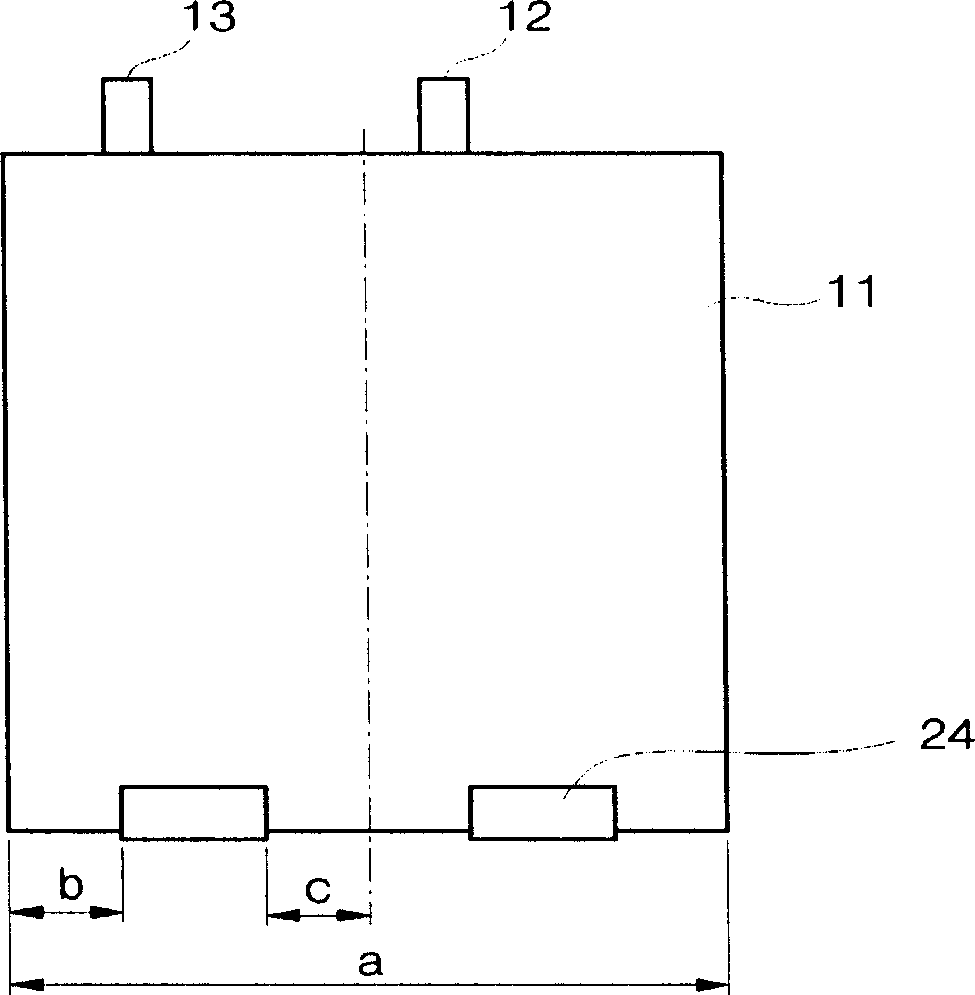 Electrode assembly with separated support tapes in secondary battery