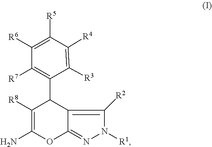 6-amino-2,4-dihydropyrano [2,3-c] pyrazoles and methods of use