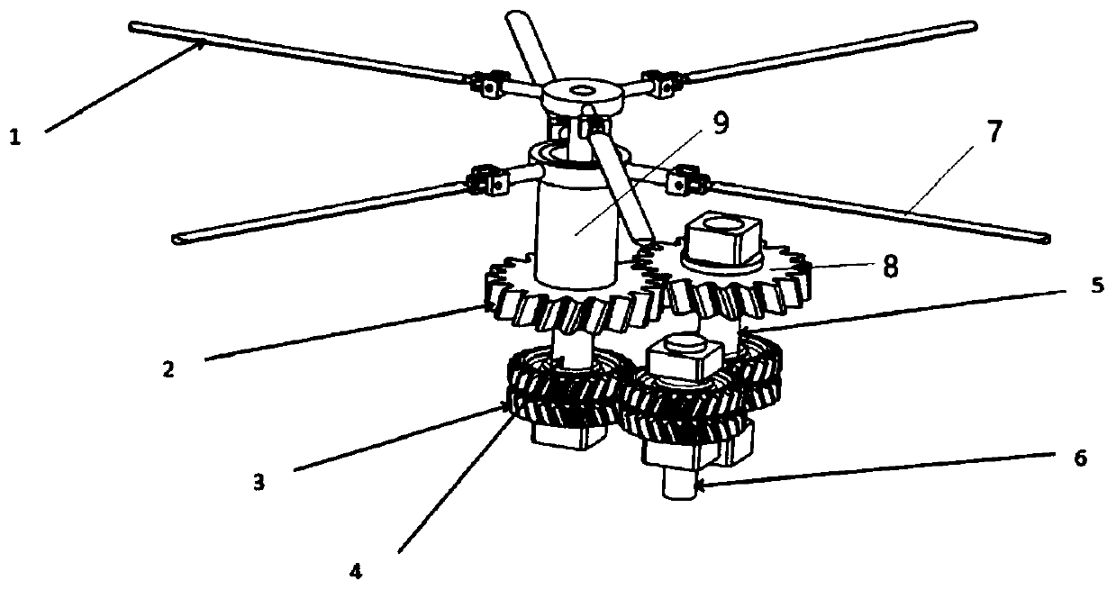 Multi-tooth transmission propeller