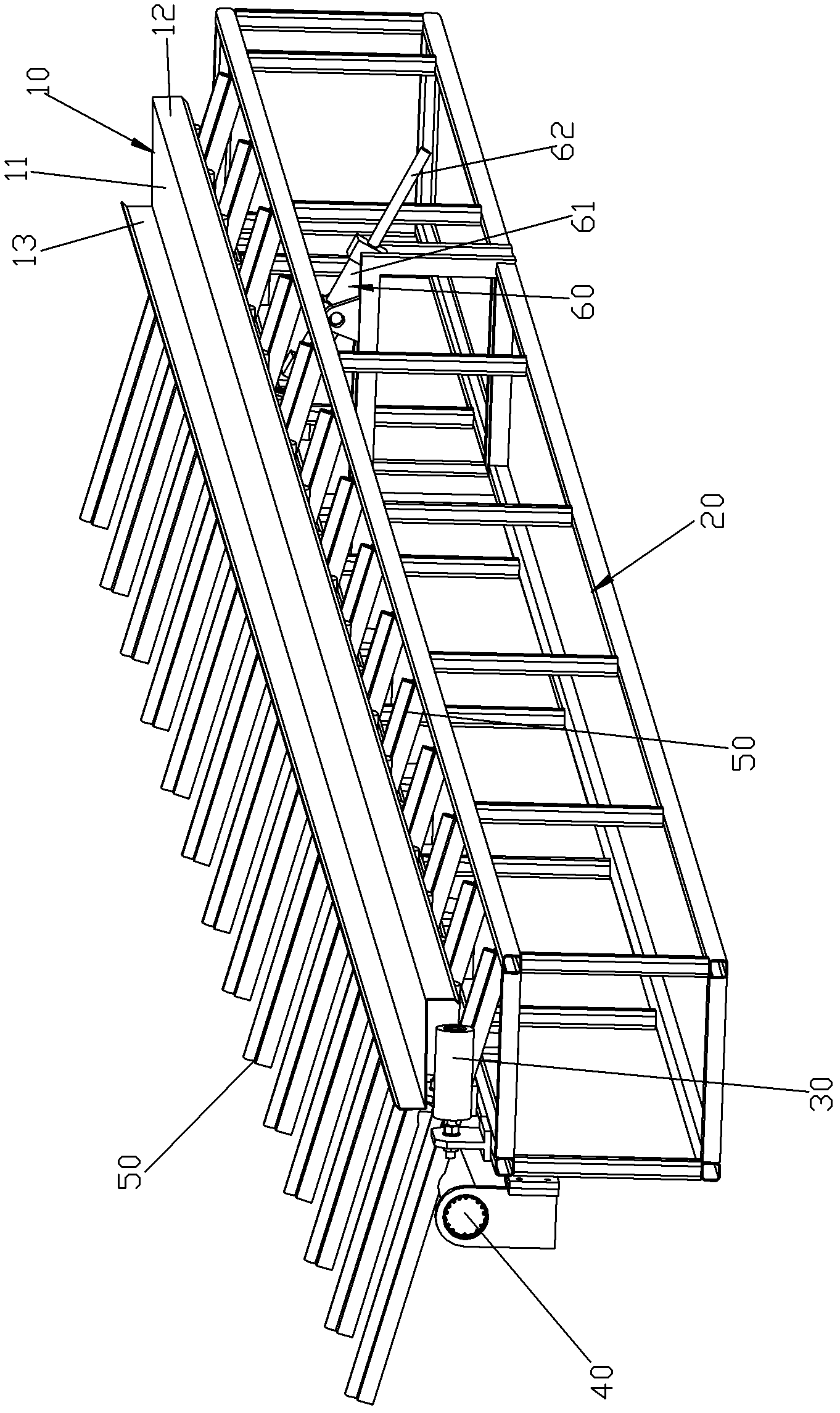 Stacking machine for Z-shaped steel