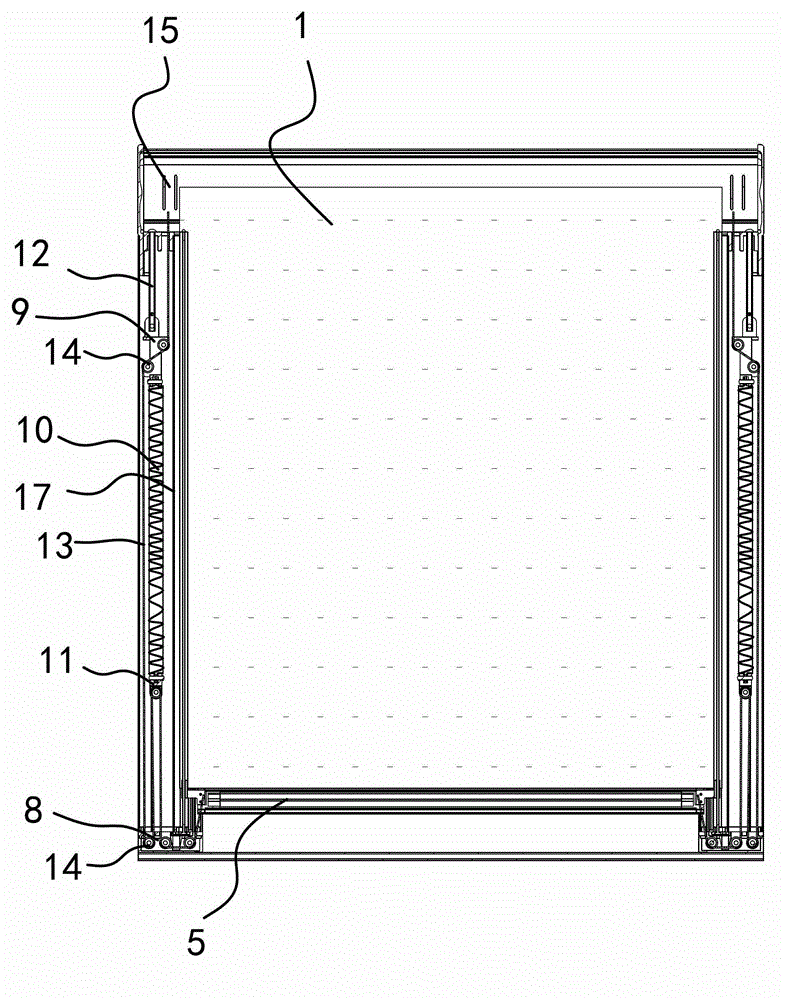 Wind-resistance roller shutter drawing mechanism