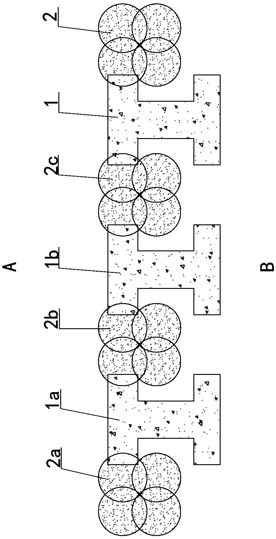 A construction method for a closed enclosure system of special-shaped cross-section support piles