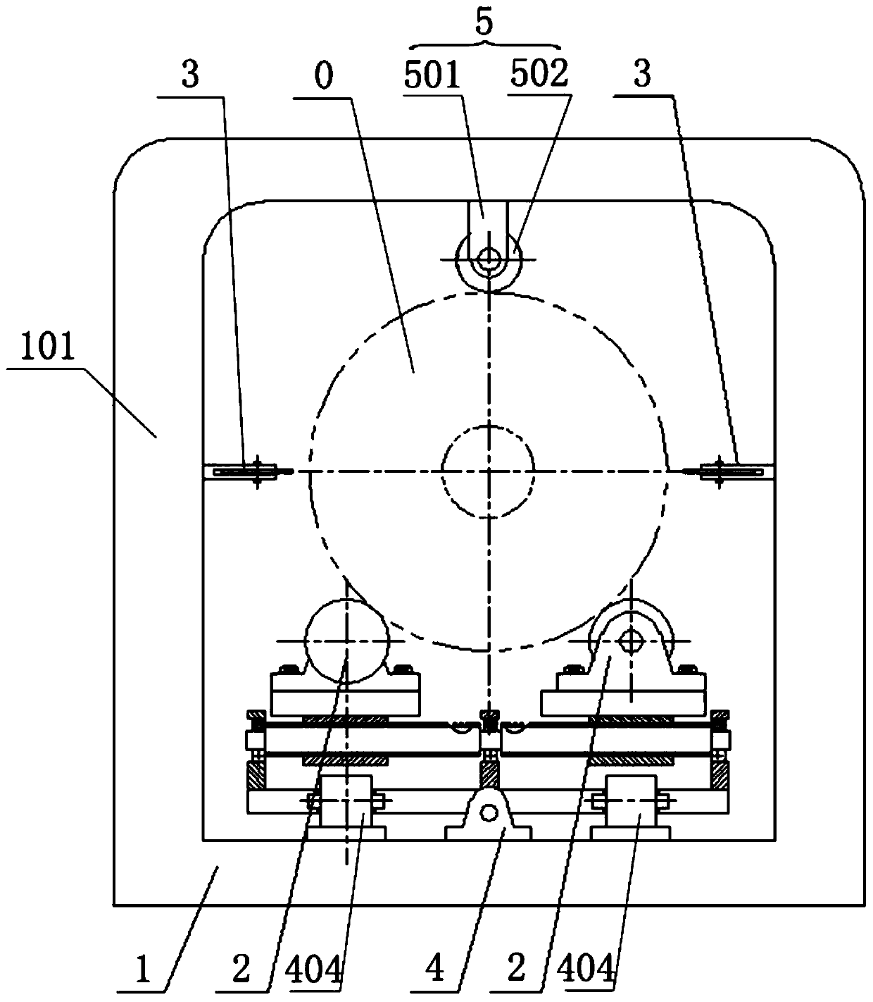 Horizontal side-arranged tensioning device for motor rotor conducting bars