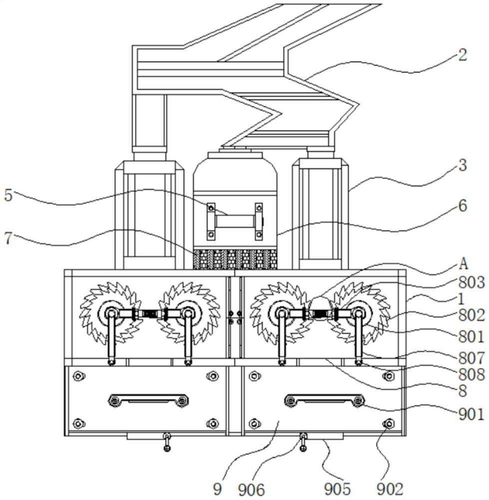 A kind of environment-friendly solid waste treatment device with classification structure and compressible