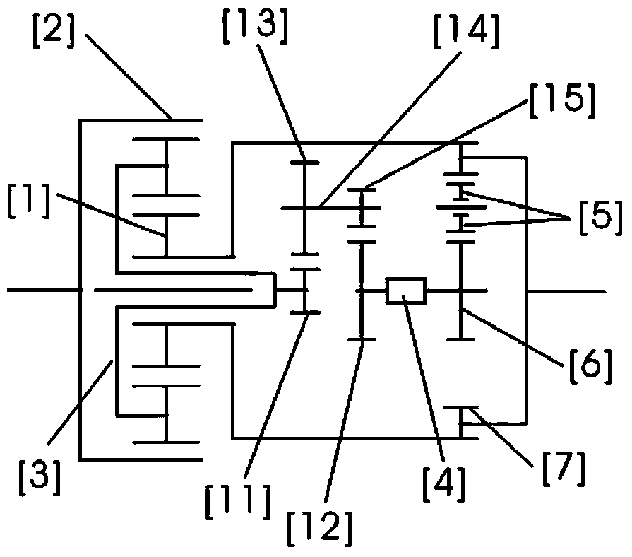 Multi-path driving continuous variable transmission for planetary gear