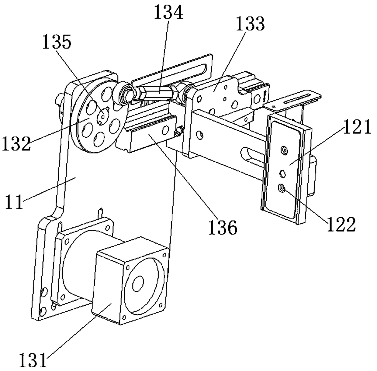 Horizontal moving type support separating mechanism, support separating machine and method for separating plastic supports