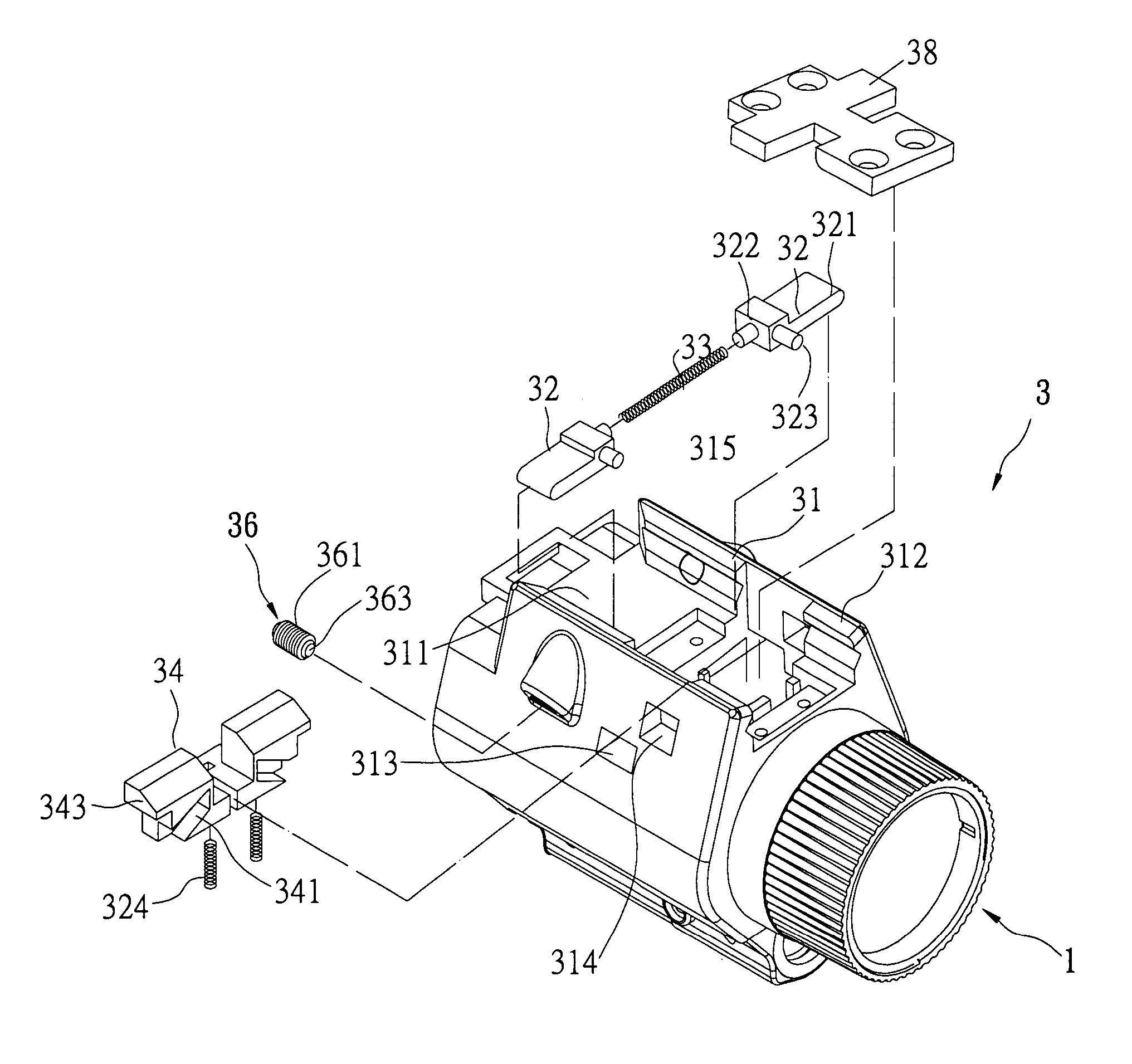 Gun barrel and trigger flashlight and/or laser mount structure