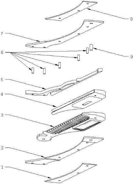 Folding and fastening type electronic health-care comb