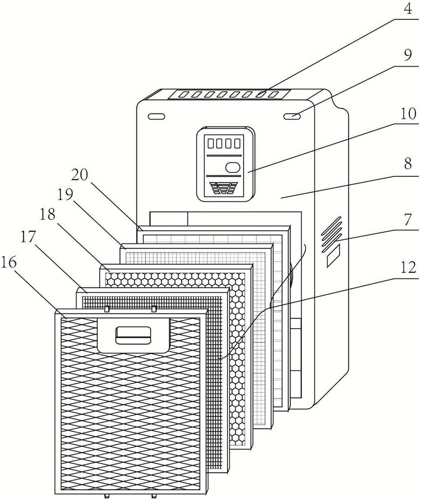 Intelligent air purifier with multiple filtering layers