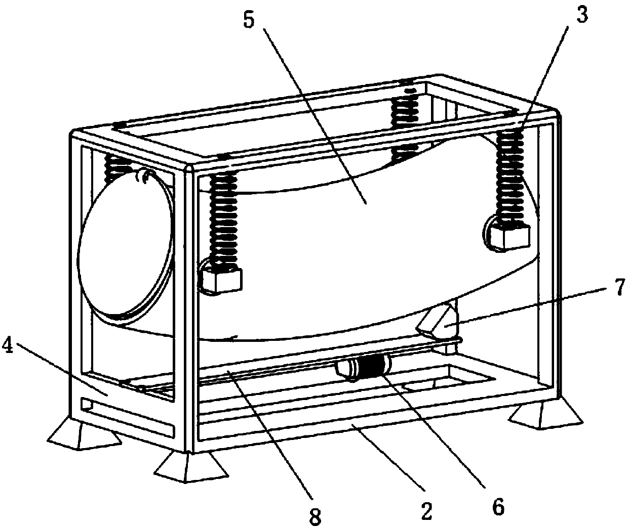 Monorail-sliding-barrel three-ball agitator using intermittent resonance and use method thereof