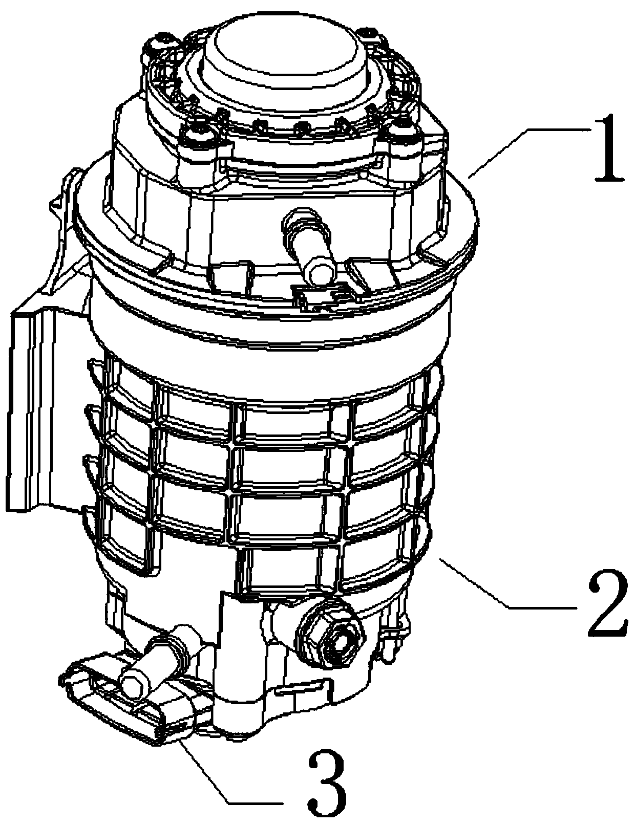 A filter tightening limit structure and tightening process