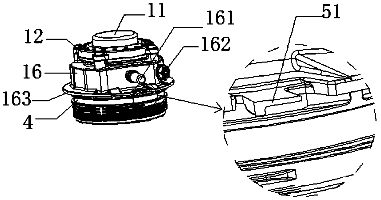 A filter tightening limit structure and tightening process