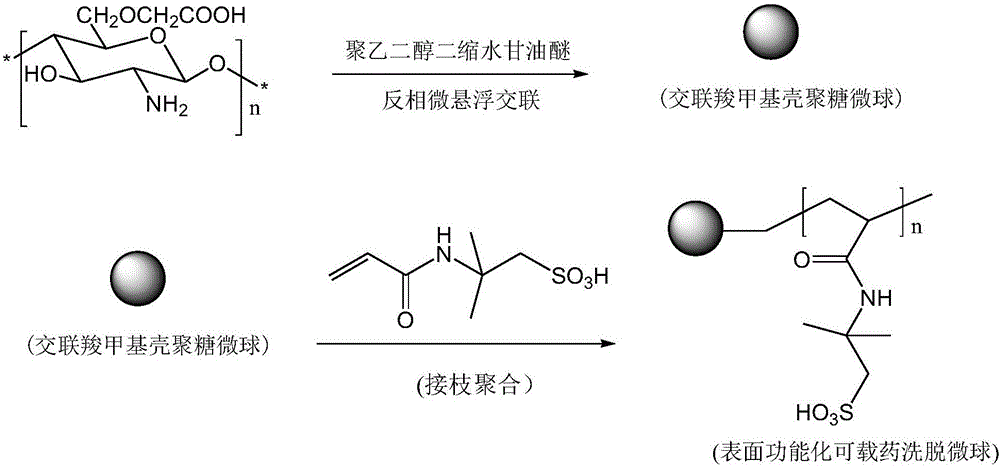 Preparation method of surface-functionalized elution micro-spheres capable of carrying drugs