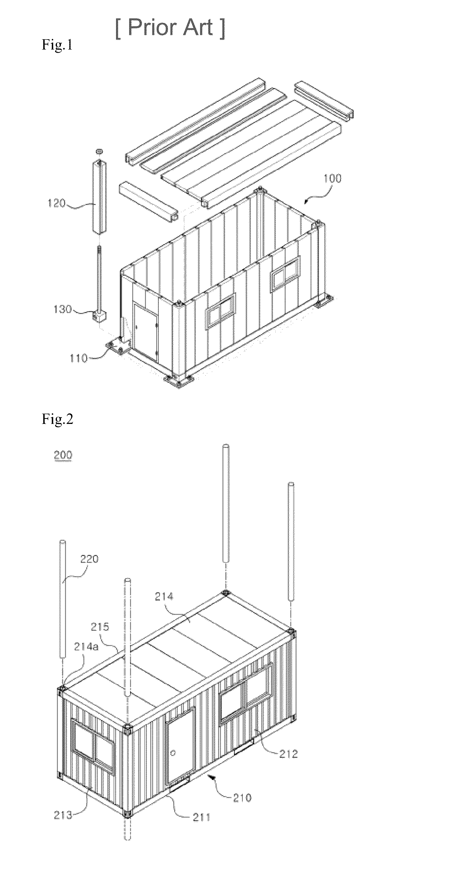 Container house having structural stability