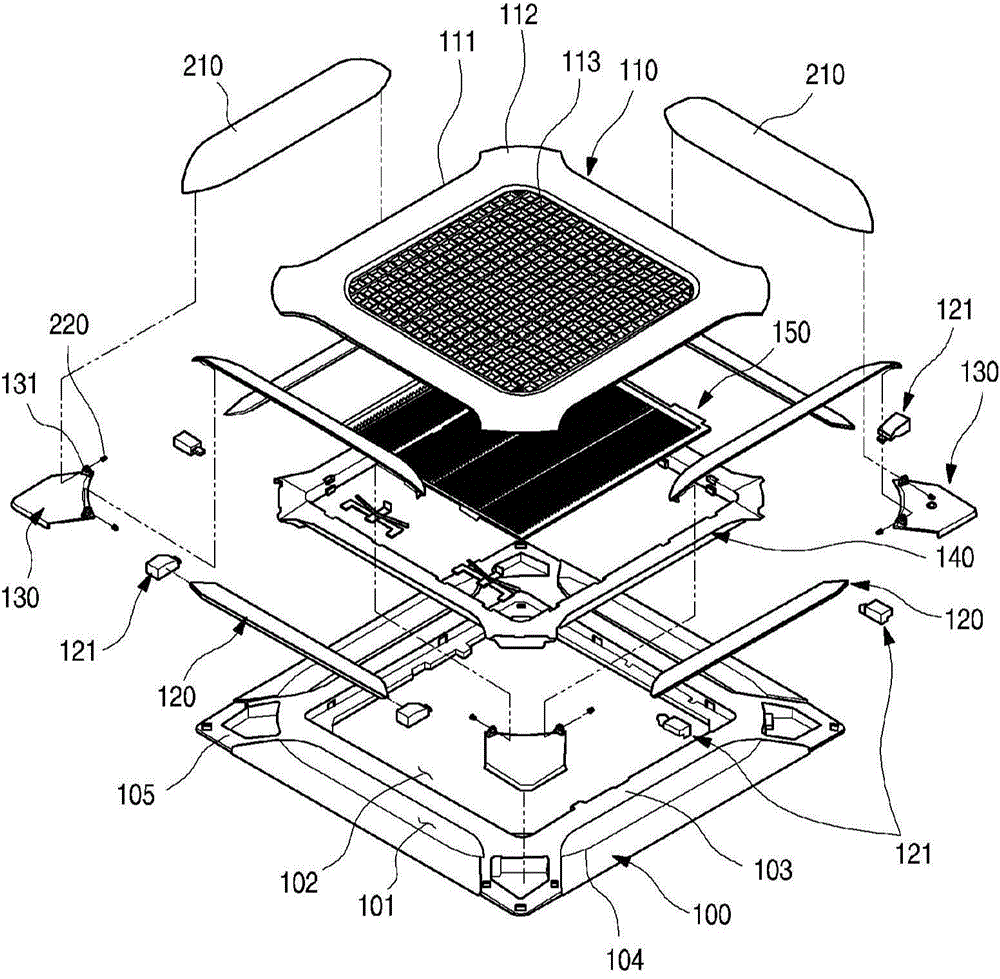 Indoor device for air conditioner having wind visors
