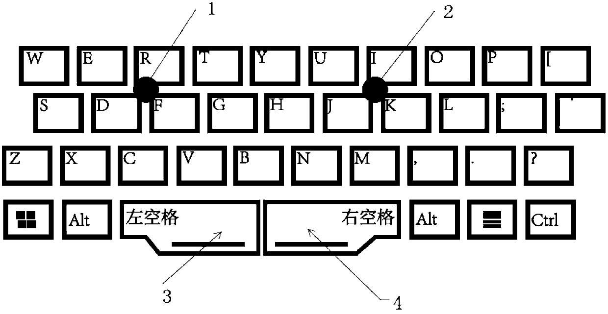 Design and input method of multifunctional keyboard and multifunctional keyboard