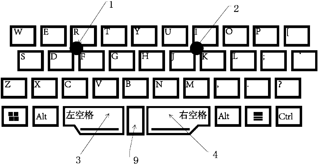 Design and input method of multifunctional keyboard and multifunctional keyboard