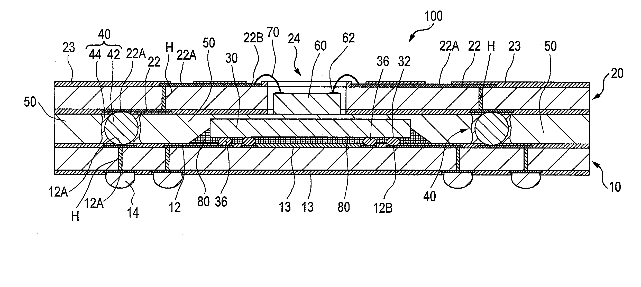 Electronic component contained substrate