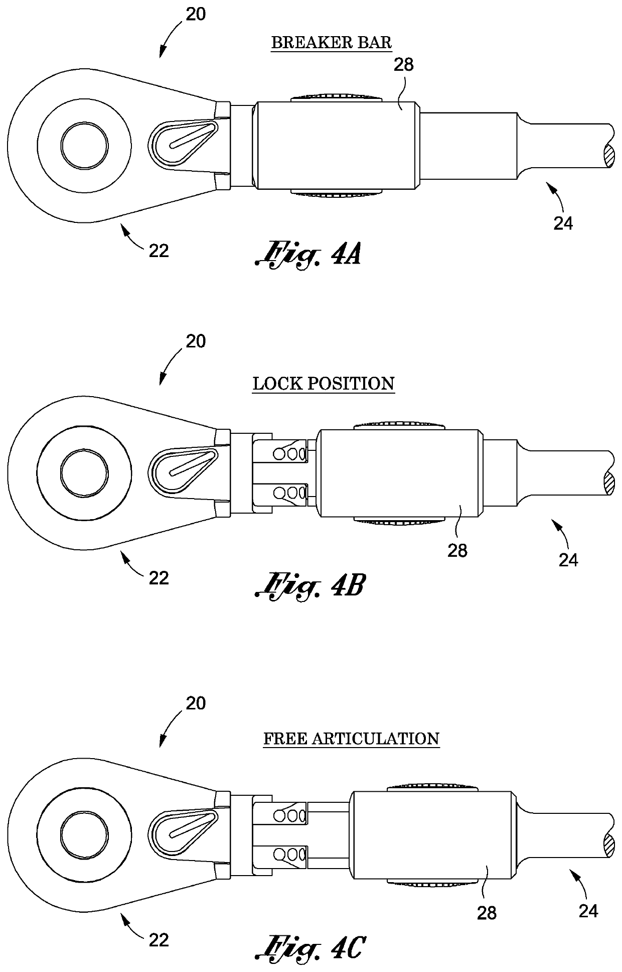 Hand tool having a head which is position-adjustable and lockable relative to a handle