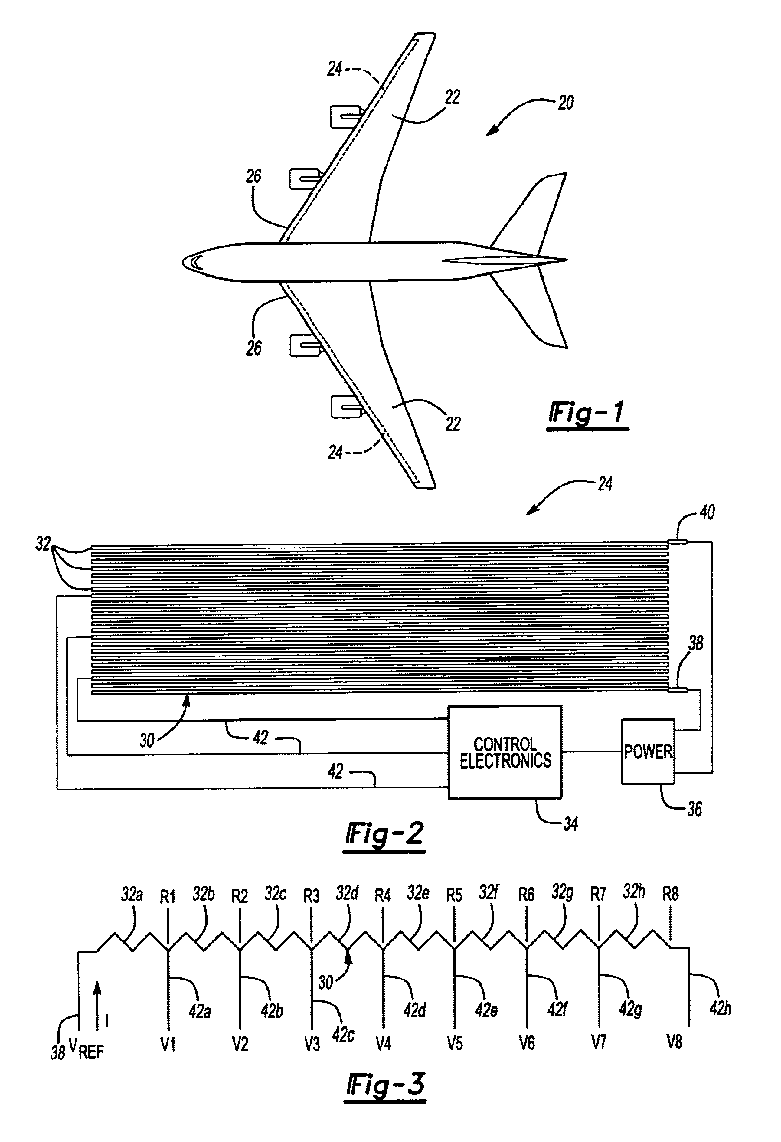 System for controlling the temperature of an aircraft airfoil component