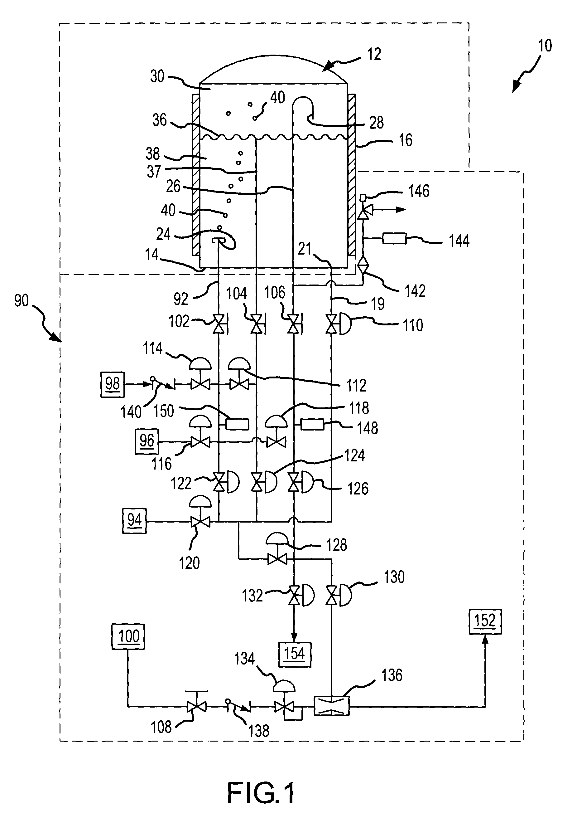 Liquid vapor delivery system and method of maintaining a constant level of fluid therein