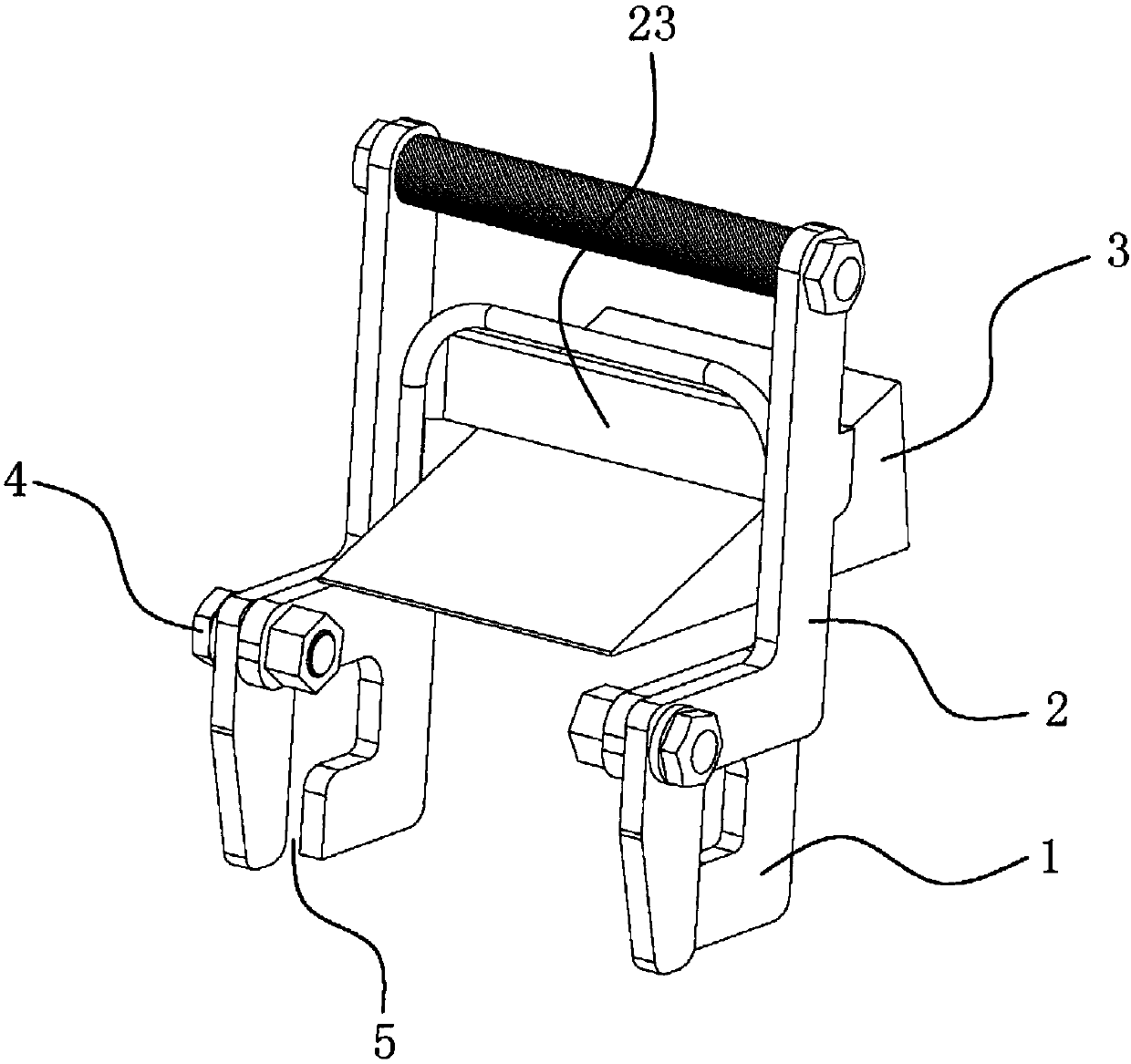 Door type fixture for assisting in cross welding of girder and framework material