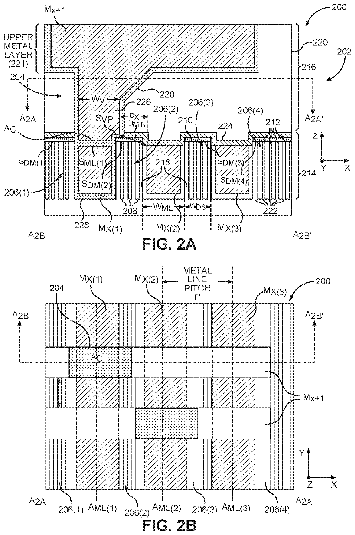 Integrated circuit (IC) interconnect structure having a metal layer with asymmetric metal line-dielectric structures supporting self-aligned vertical interconnect accesses (VIAS)