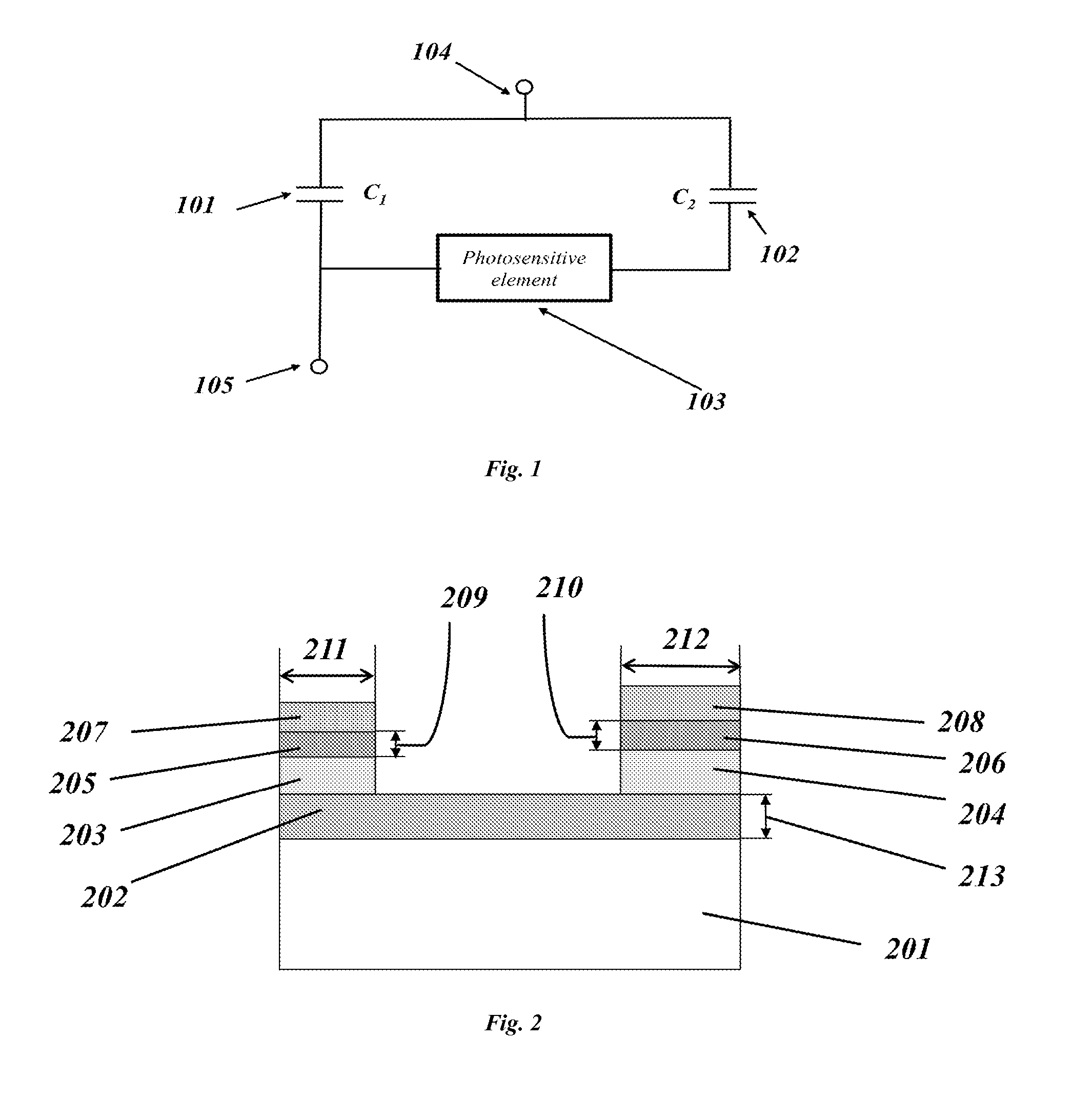 Tunable photocapacitive optical radiation sensor enabled radio transmitter and applications thereof