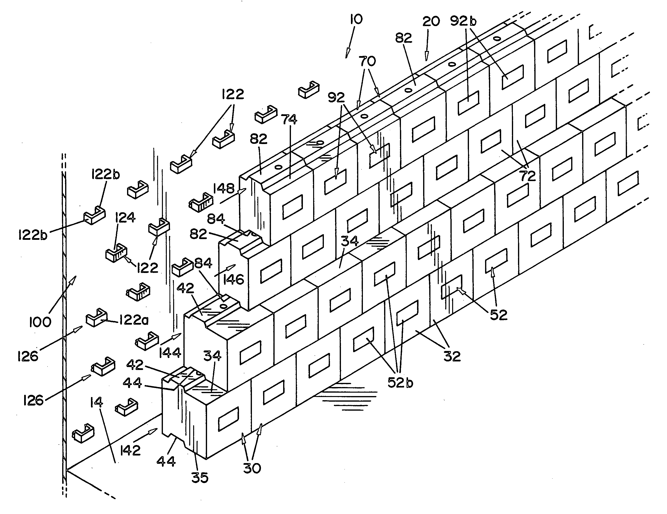 Refractory block and refractory wall assembly