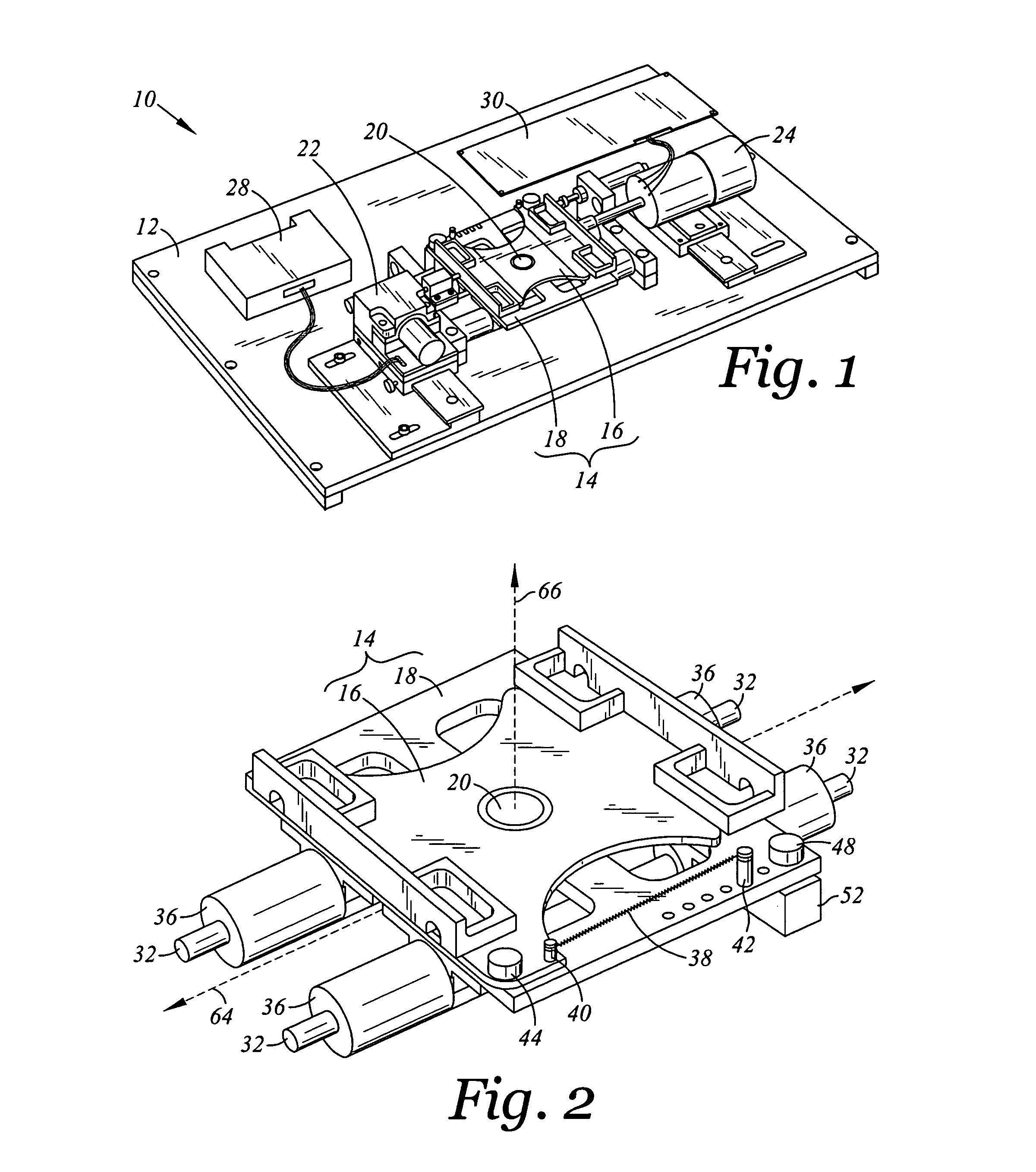 Data storage testing apparatus for delivering linear or rotational acceleration