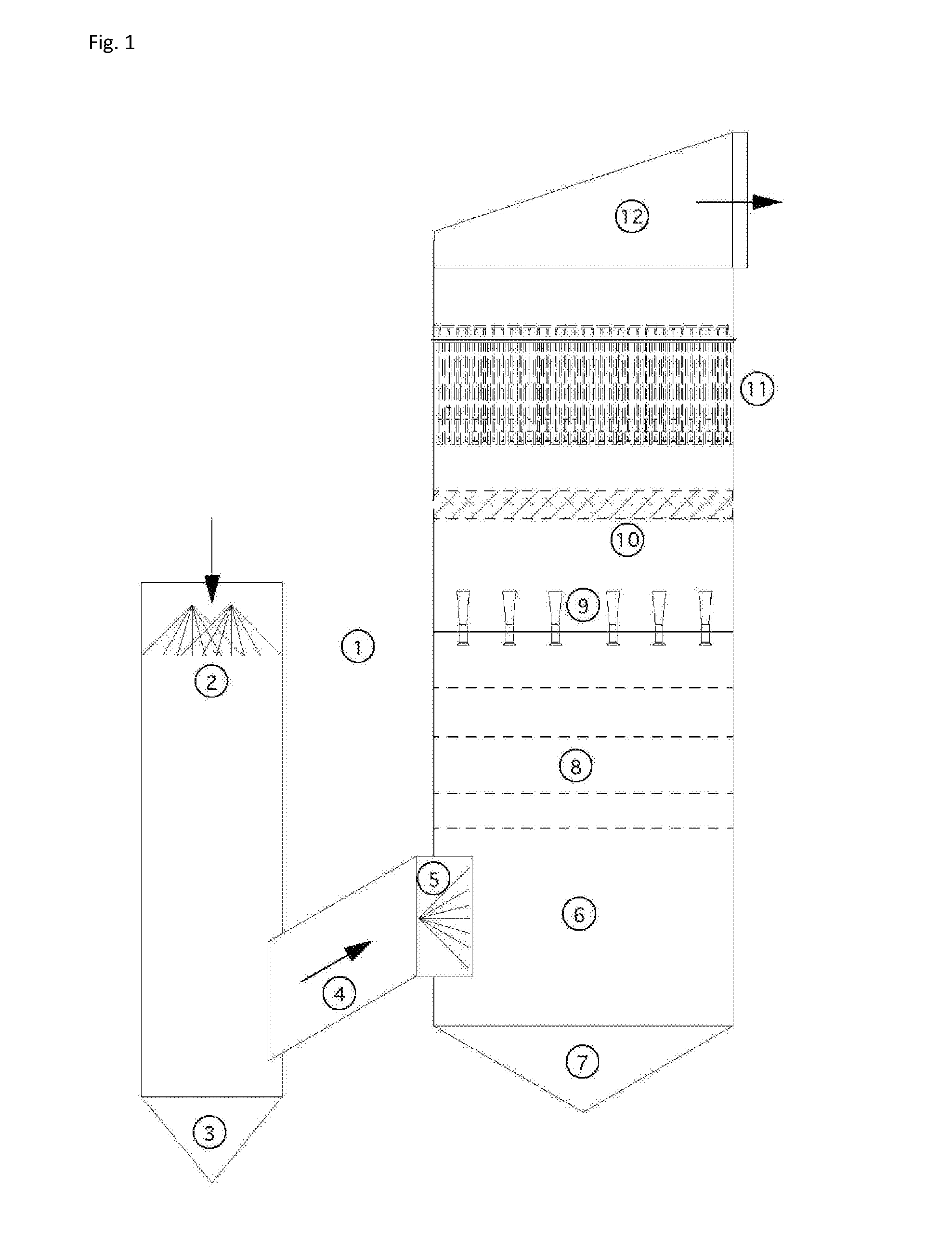 An apparatus and method for particulate capture from gas streams and a method of removing soluble particulate from a gas