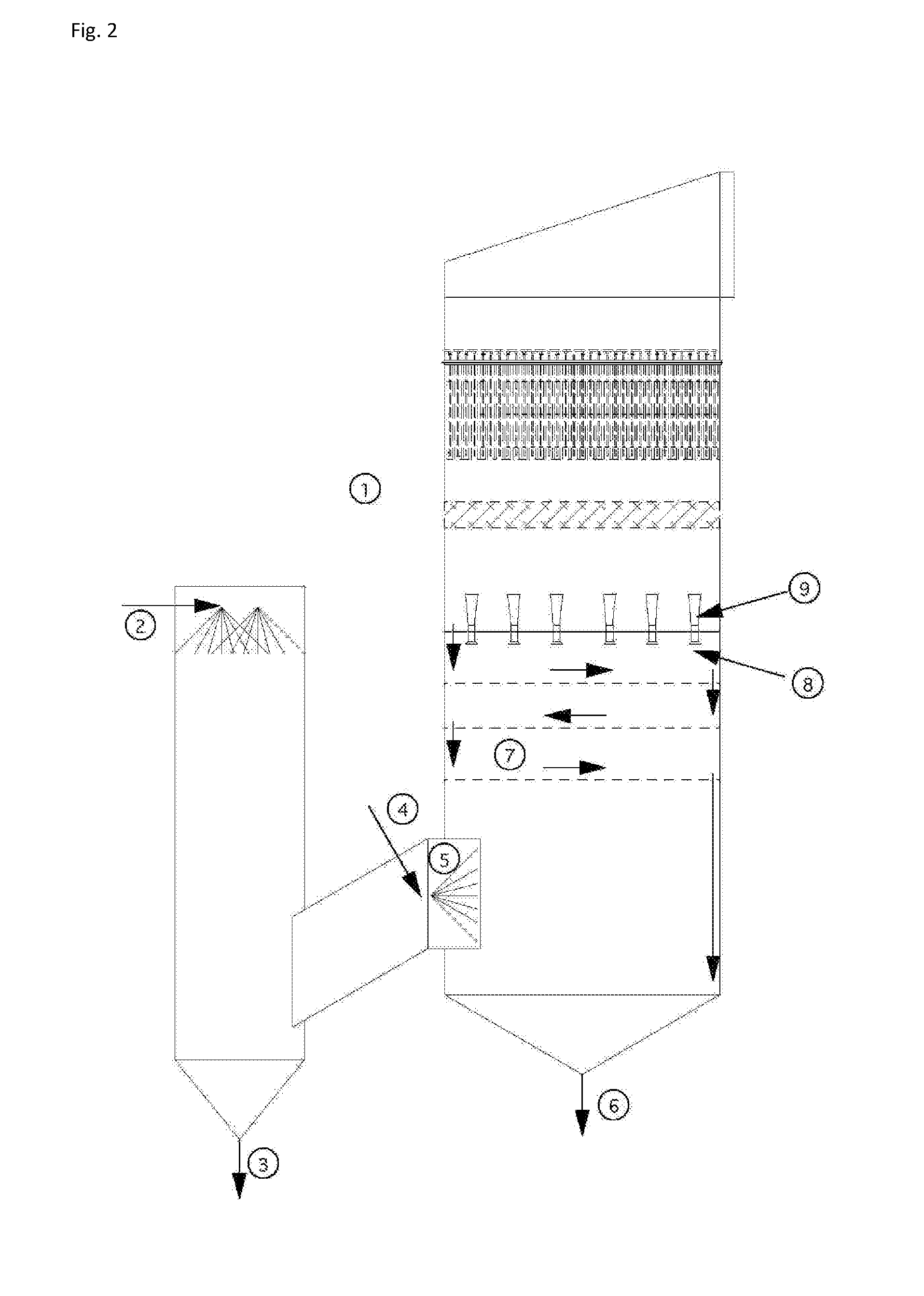 An apparatus and method for particulate capture from gas streams and a method of removing soluble particulate from a gas