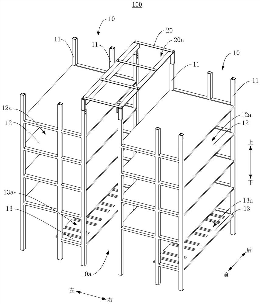 Shelf device and warehousing system